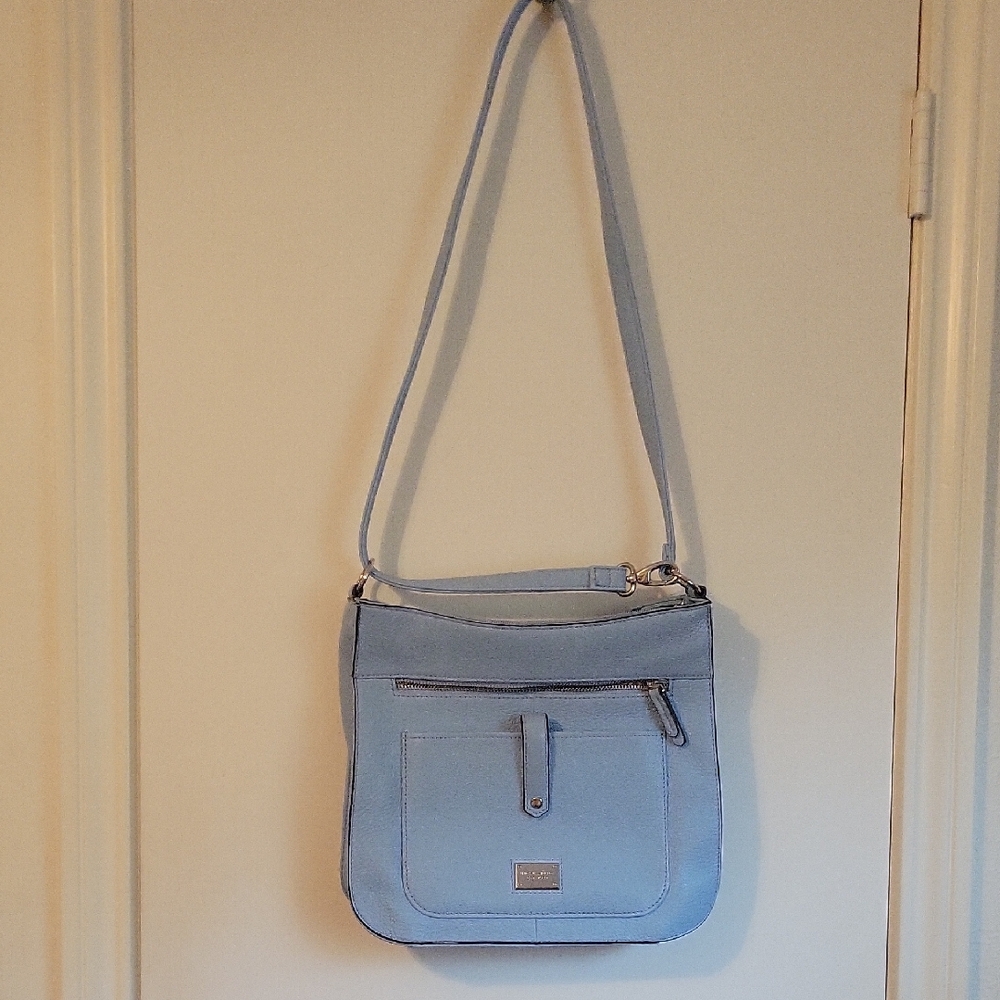 Tignanello Light blue learher shoulder bag